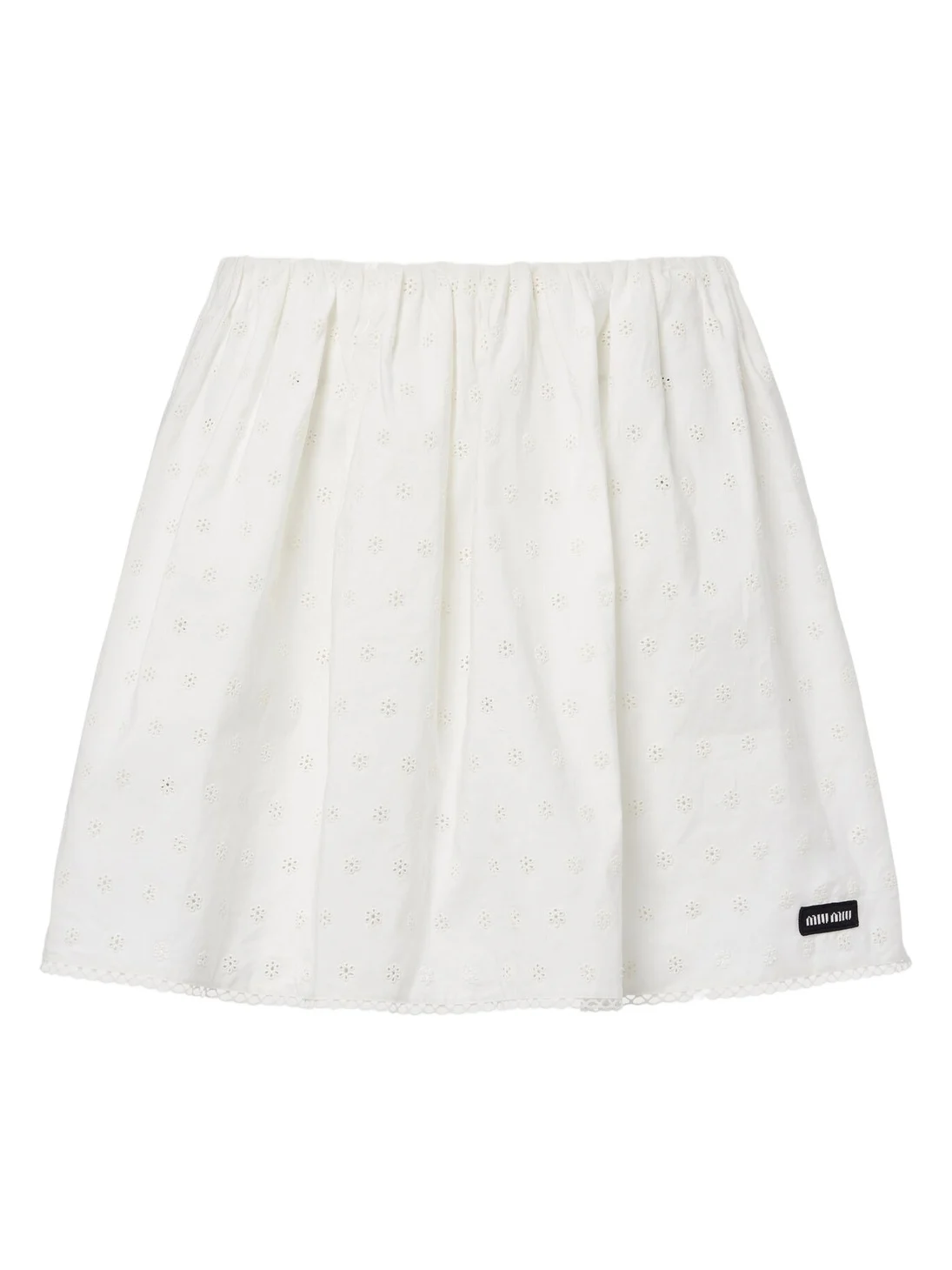Cotton and linen-blend poplin miniskirt Cotton and linen-blend poplin miniskirt