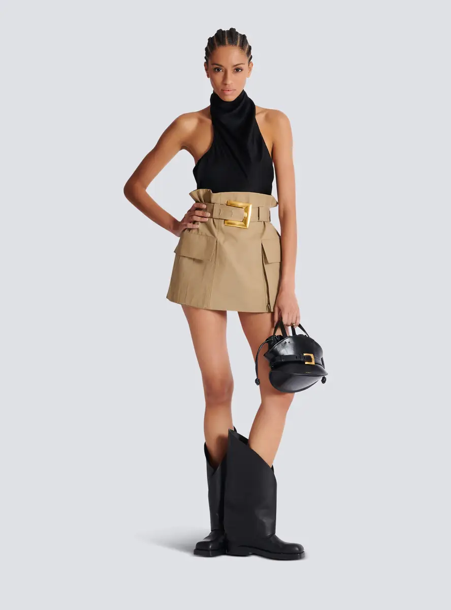 Balmain High-waisted gabardine skirt | Thumbnail 2 Balmain High-waisted gabardine skirt | Thumbnail 2