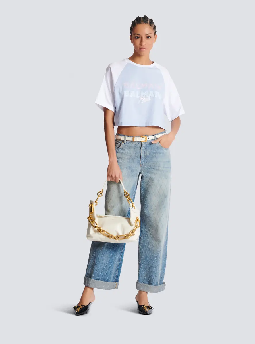 Balmain Cropped T-shirt with Paris print | Thumbnail 2 Balmain Cropped T-shirt with Paris print | Thumbnail 2