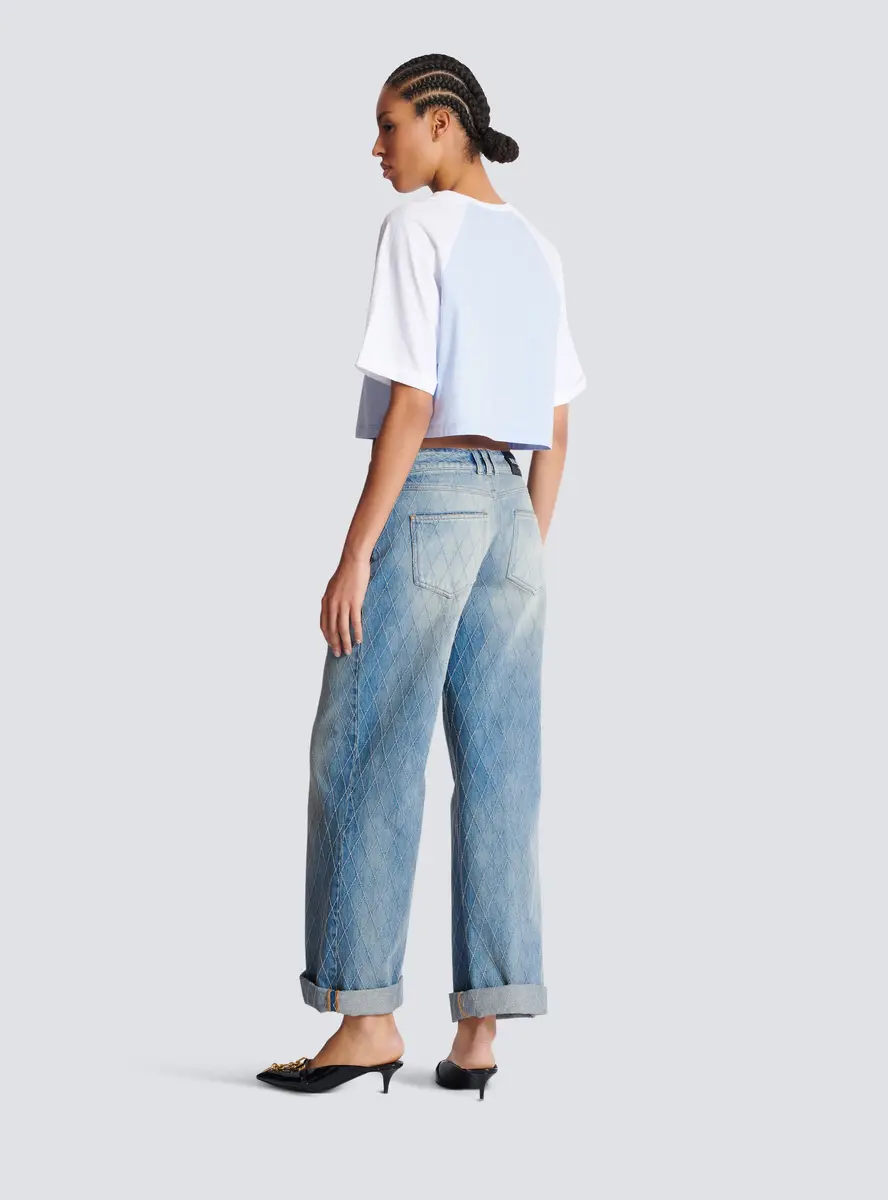Balmain Cropped T-shirt with Paris print | Thumbnail 4 Balmain Cropped T-shirt with Paris print | Thumbnail 4