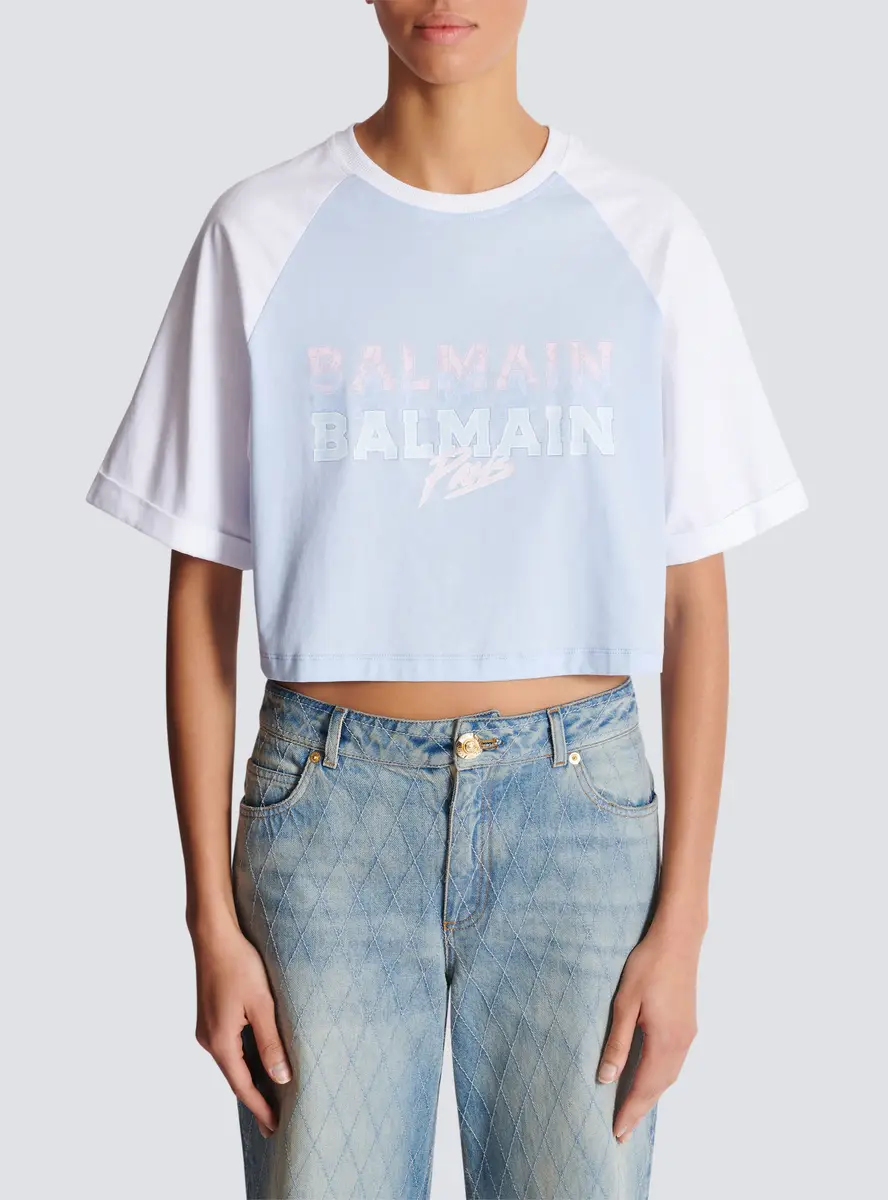 Balmain Cropped T-shirt with Paris print | Thumbnail 7 Balmain Cropped T-shirt with Paris print | Thumbnail 7
