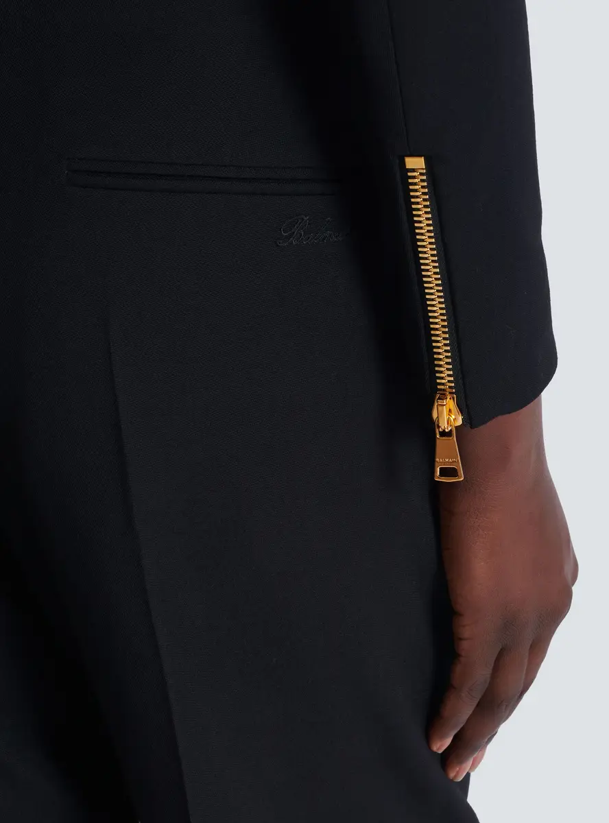 Balmain Cropped jacket in grain de poudre wool | Thumbnail 5 Balmain Cropped jacket in grain de poudre wool | Thumbnail 5