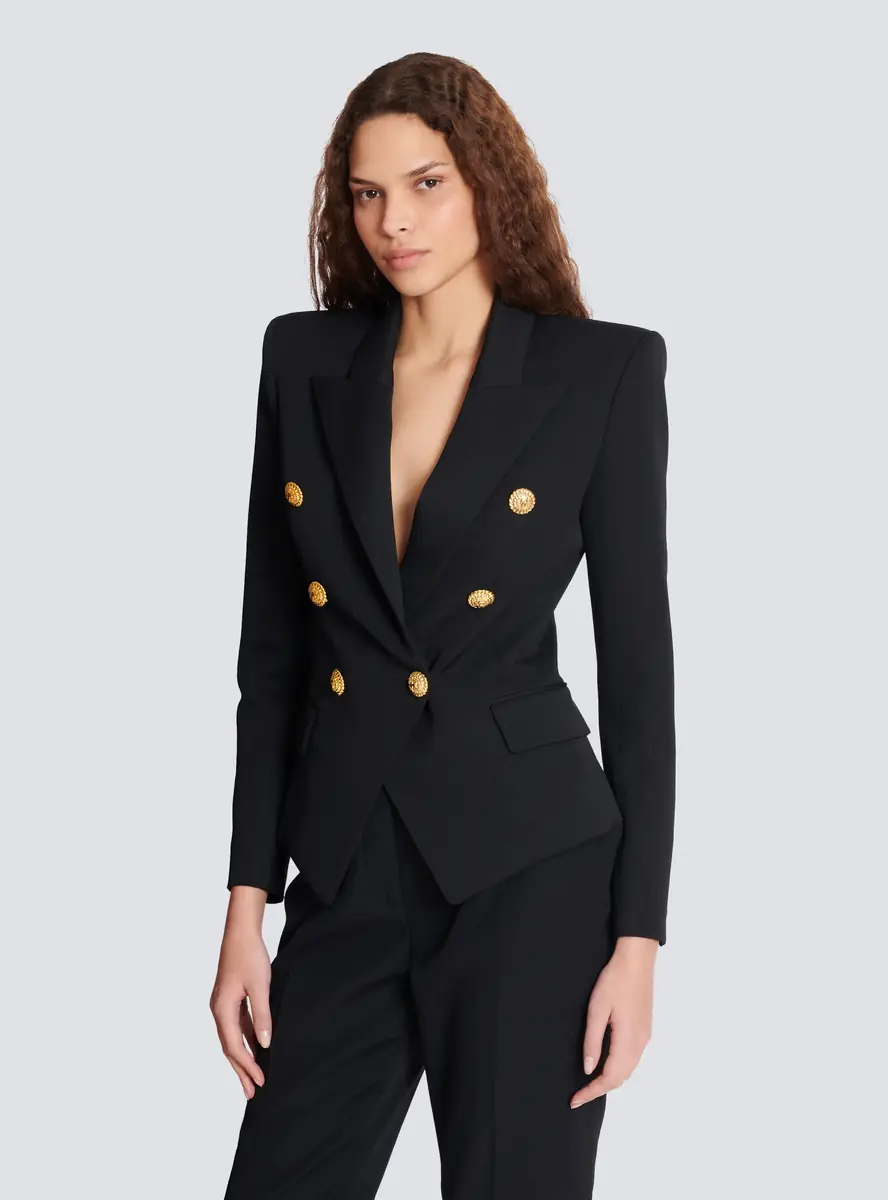Balmain Grain de poudre 6-buttons fitted jacket | Thumbnail 7 Balmain Grain de poudre 6-buttons fitted jacket | Thumbnail 7