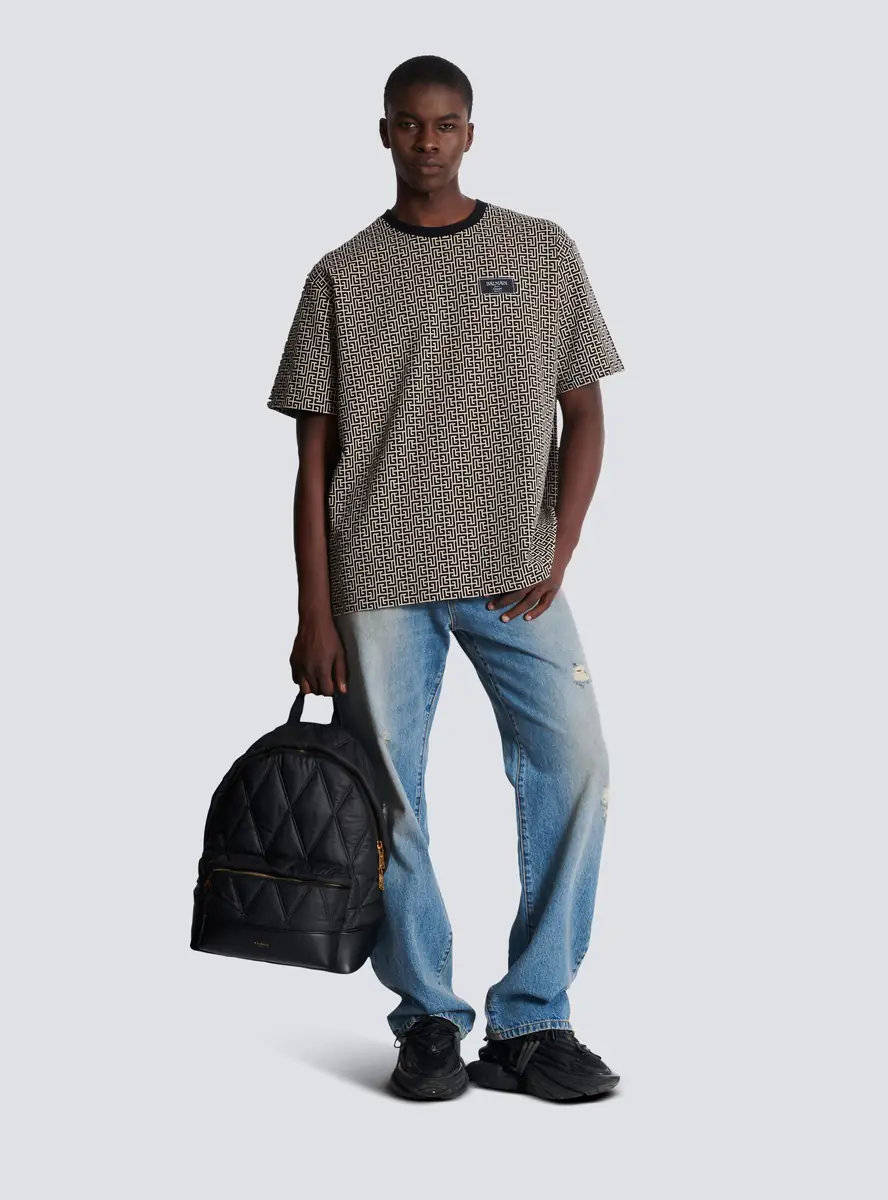 Balmain PB Labyrinth jacquard T-shirt | Thumbnail 2 Balmain PB Labyrinth jacquard T-shirt | Thumbnail 2