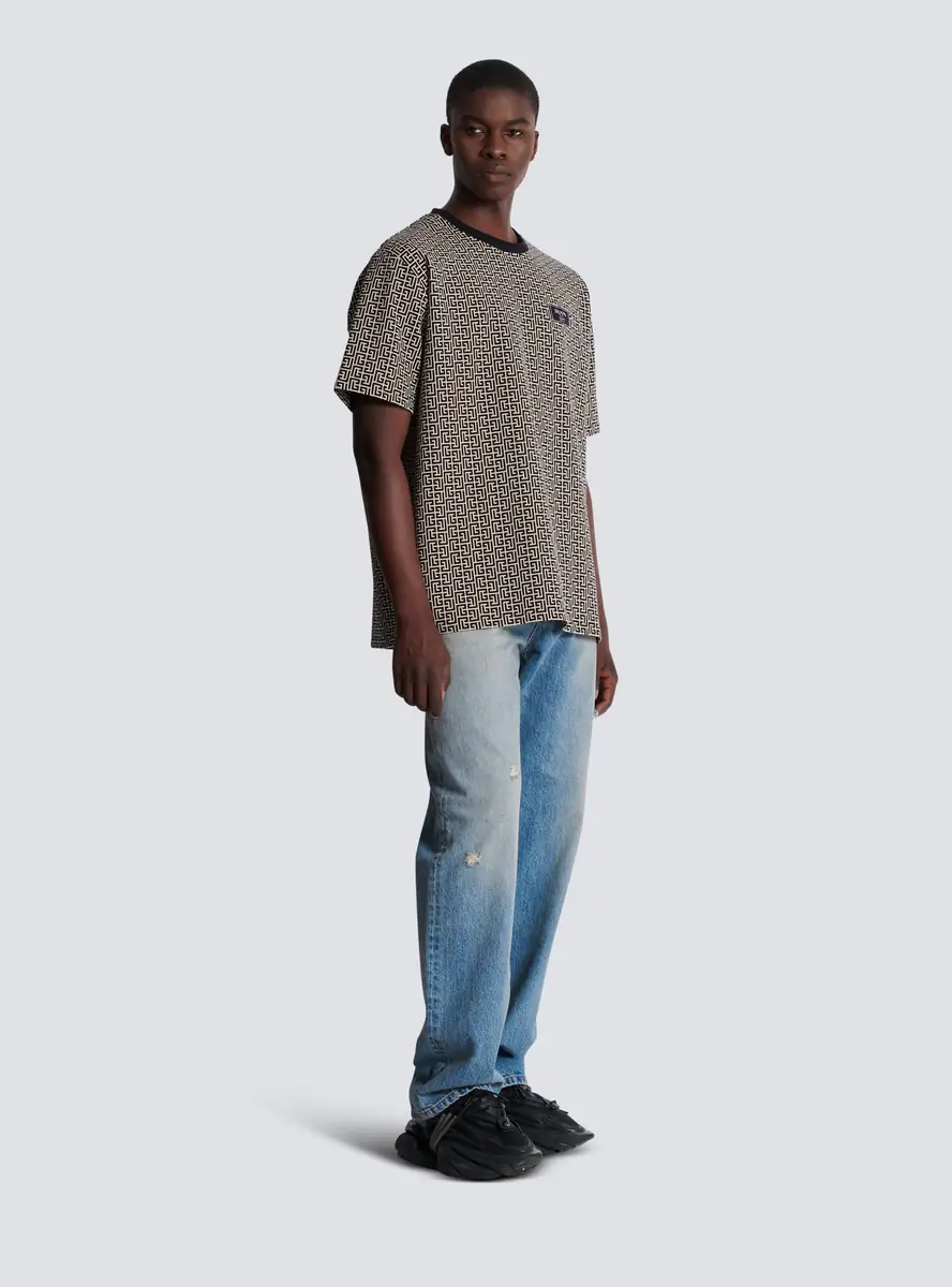 Balmain PB Labyrinth jacquard T-shirt | Thumbnail 3 Balmain PB Labyrinth jacquard T-shirt | Thumbnail 3