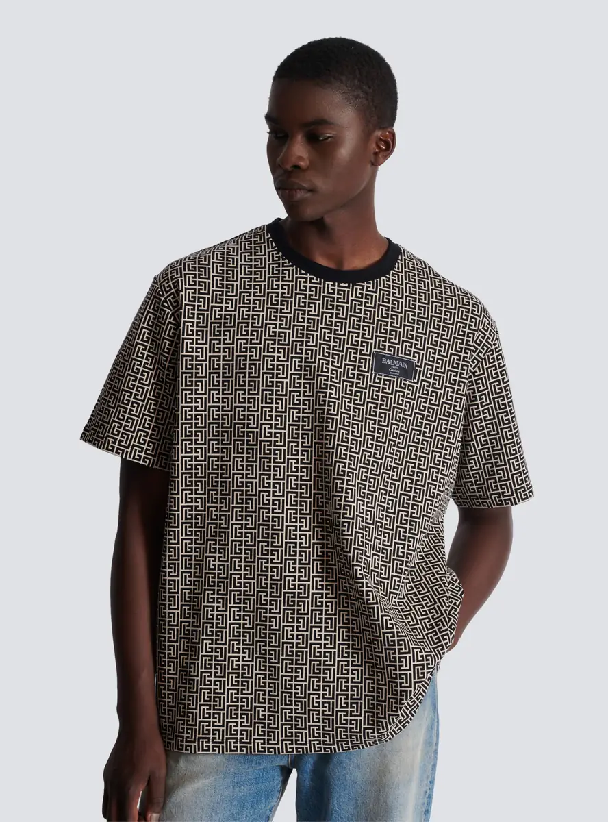 Balmain PB Labyrinth jacquard T-shirt | Thumbnail 5 Balmain PB Labyrinth jacquard T-shirt | Thumbnail 5