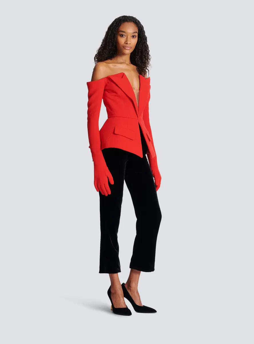 Balmain Off-the-shoulder peplum top | Thumbnail 3 Balmain Off-the-shoulder peplum top | Thumbnail 3