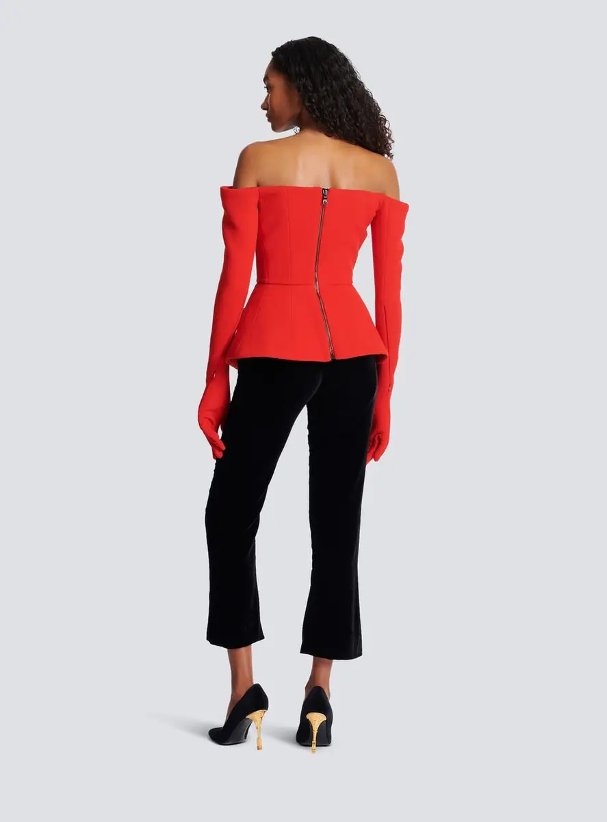 Balmain Off-the-shoulder peplum top | Thumbnail 4 Balmain Off-the-shoulder peplum top | Thumbnail 4