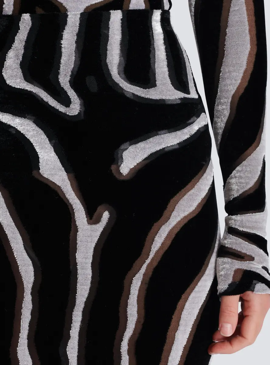 Balmain Zebra-print velvet pencil skirt | Thumbnail 6 Balmain Zebra-print velvet pencil skirt | Thumbnail 6