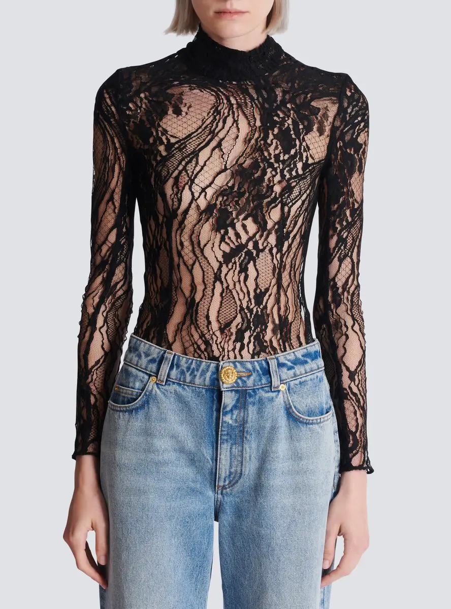 Balmain Long-sleeved lace body | Thumbnail 7 Balmain Long-sleeved lace body | Thumbnail 7