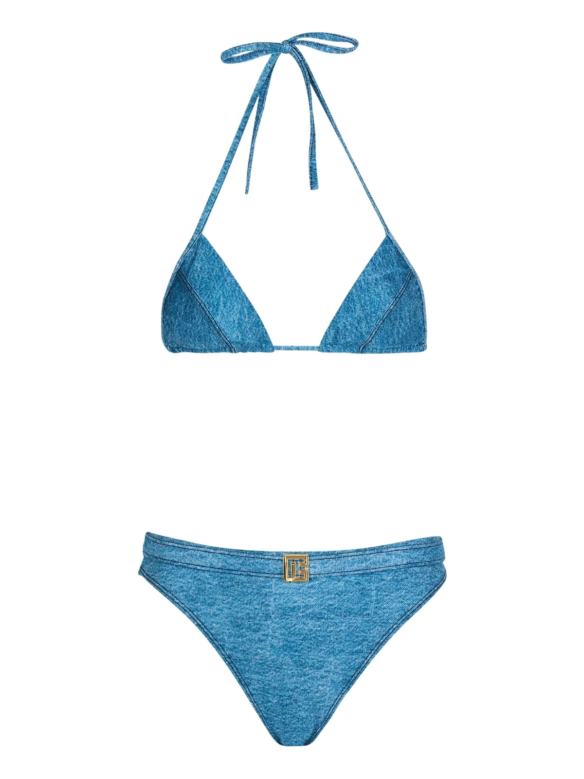 Balmain Denim two-piece swimsuit