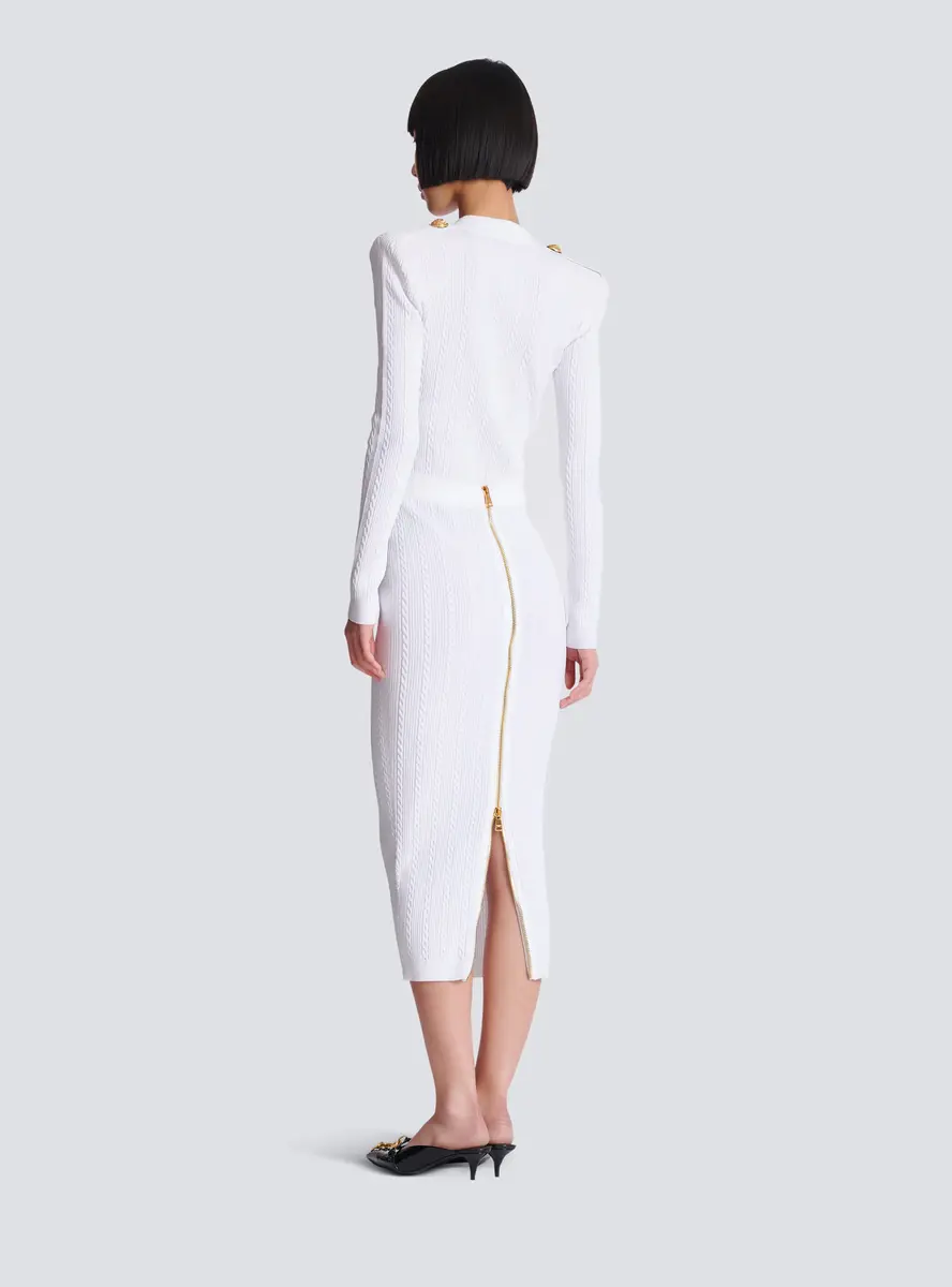 Balmain Cable-knit midi skirt | Thumbnail 4 Balmain Cable-knit midi skirt | Thumbnail 4