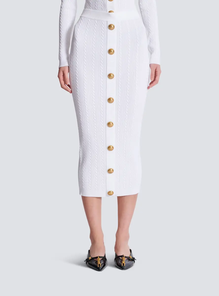 Balmain Cable-knit midi skirt | Thumbnail 8 Balmain Cable-knit midi skirt | Thumbnail 8