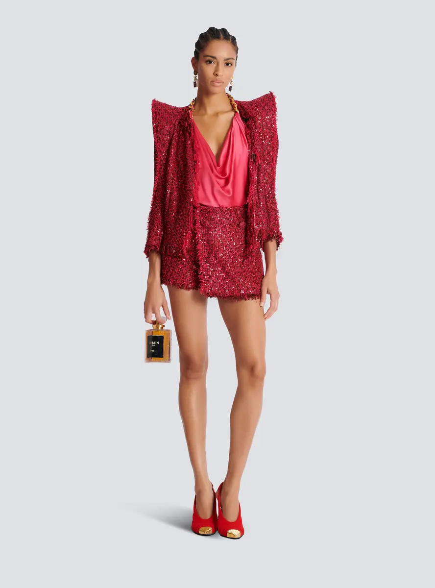 Balmain Edge-to-edge sequin tweed jacket | Thumbnail 2 Balmain Edge-to-edge sequin tweed jacket | Thumbnail 2
