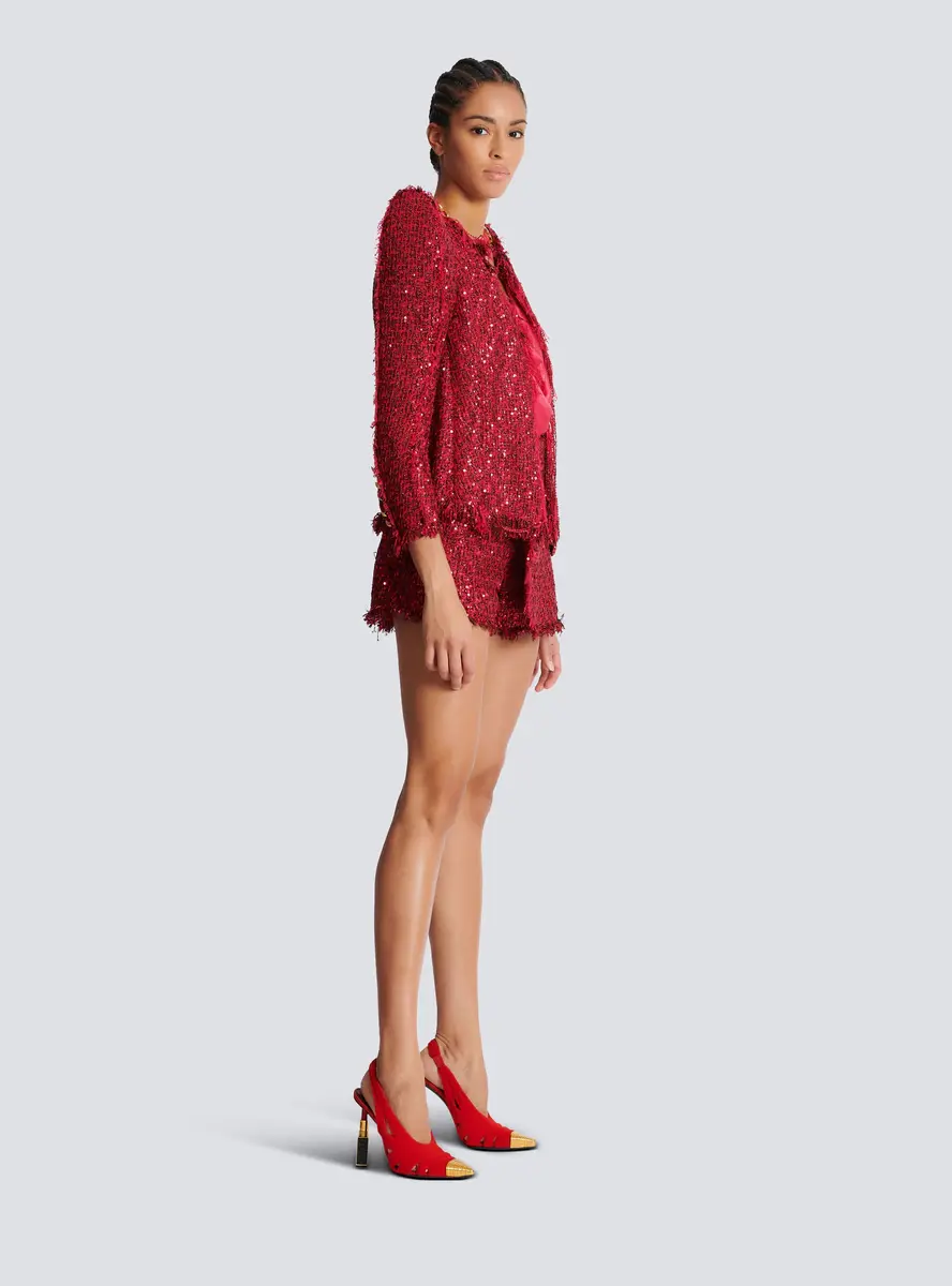 Balmain Edge-to-edge sequin tweed jacket | Thumbnail 3 Balmain Edge-to-edge sequin tweed jacket | Thumbnail 3