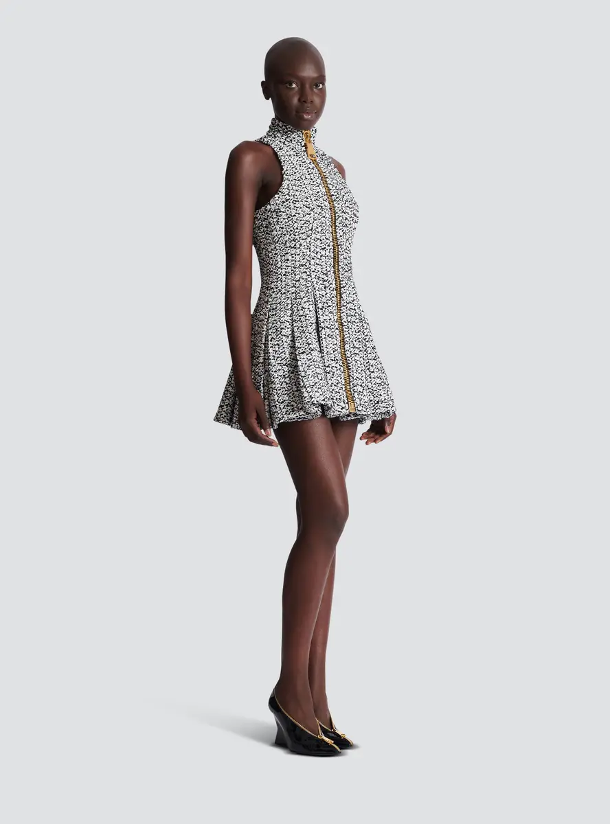 Balmain Sleeveless flared tweed dress | Thumbnail 3 Balmain Sleeveless flared tweed dress | Thumbnail 3
