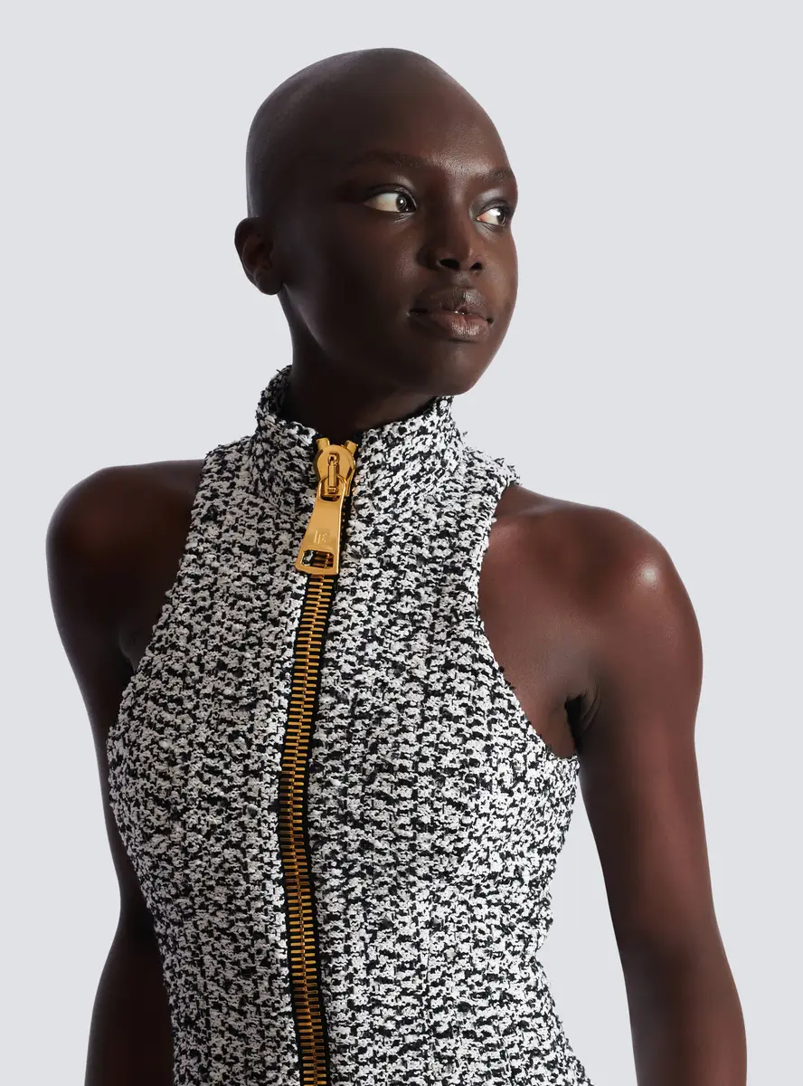 Balmain Sleeveless flared tweed dress | Thumbnail 6 Balmain Sleeveless flared tweed dress | Thumbnail 6
