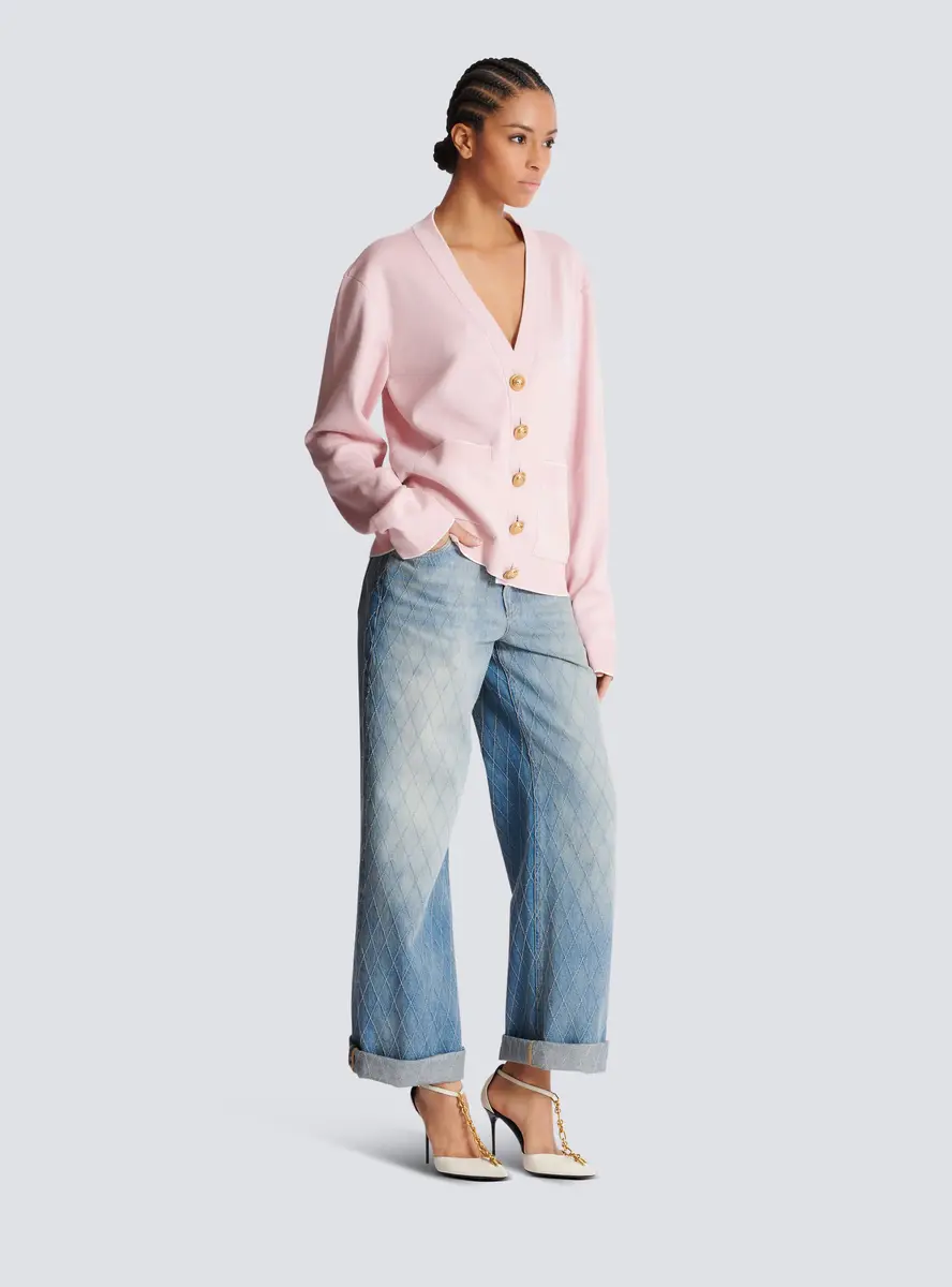 Balmain Emblème-embroidered knit cardigan | Thumbnail 3 Balmain Emblème-embroidered knit cardigan | Thumbnail 3