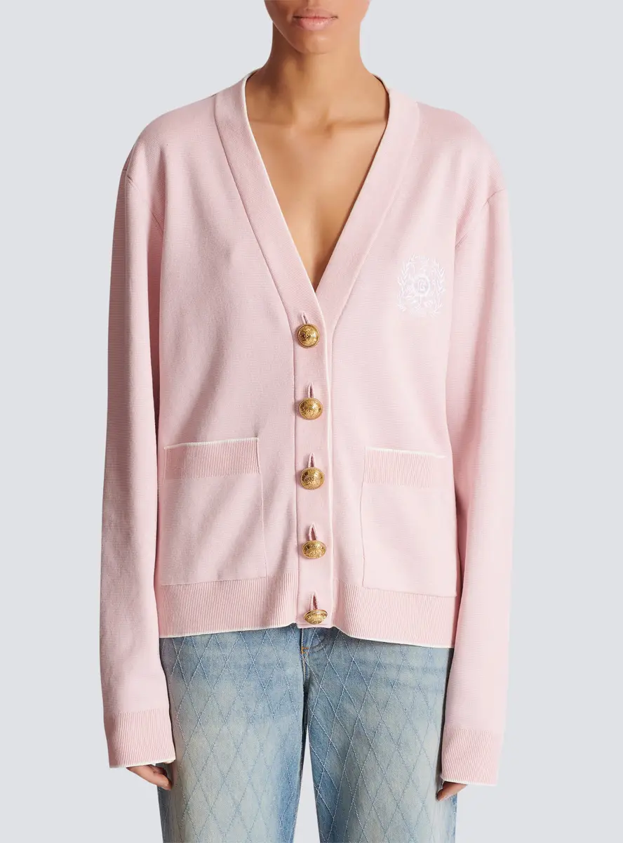 Balmain Emblème-embroidered knit cardigan | Thumbnail 7 Balmain Emblème-embroidered knit cardigan | Thumbnail 7