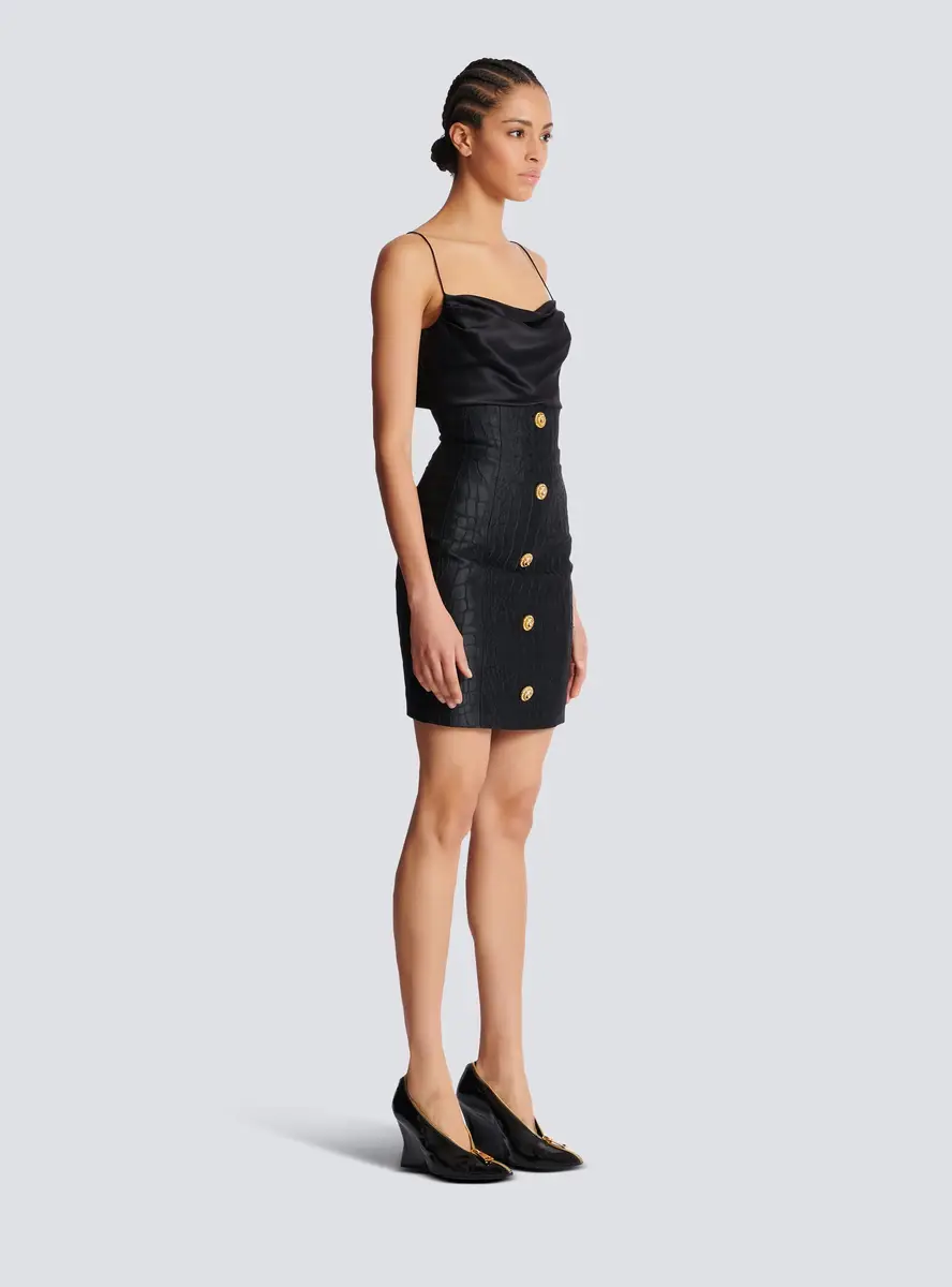 Balmain Crocodile-look pencil skirt | Thumbnail 3 Balmain Crocodile-look pencil skirt | Thumbnail 3