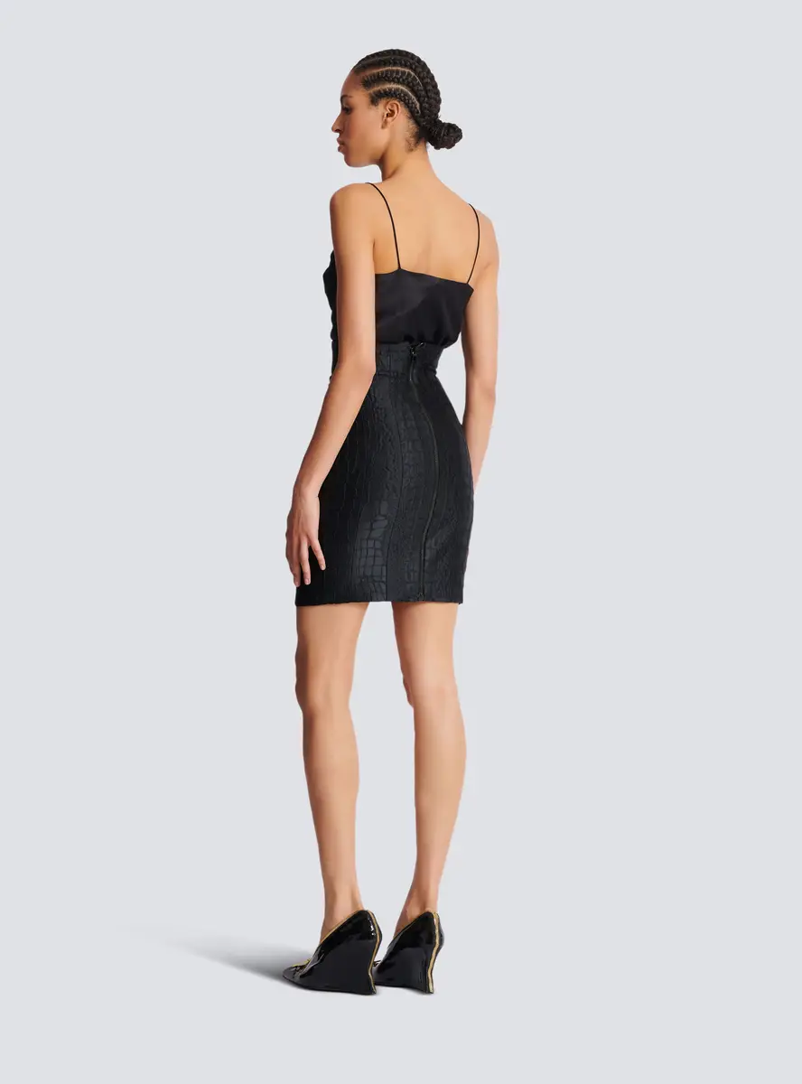 Balmain Crocodile-look pencil skirt | Thumbnail 4 Balmain Crocodile-look pencil skirt | Thumbnail 4