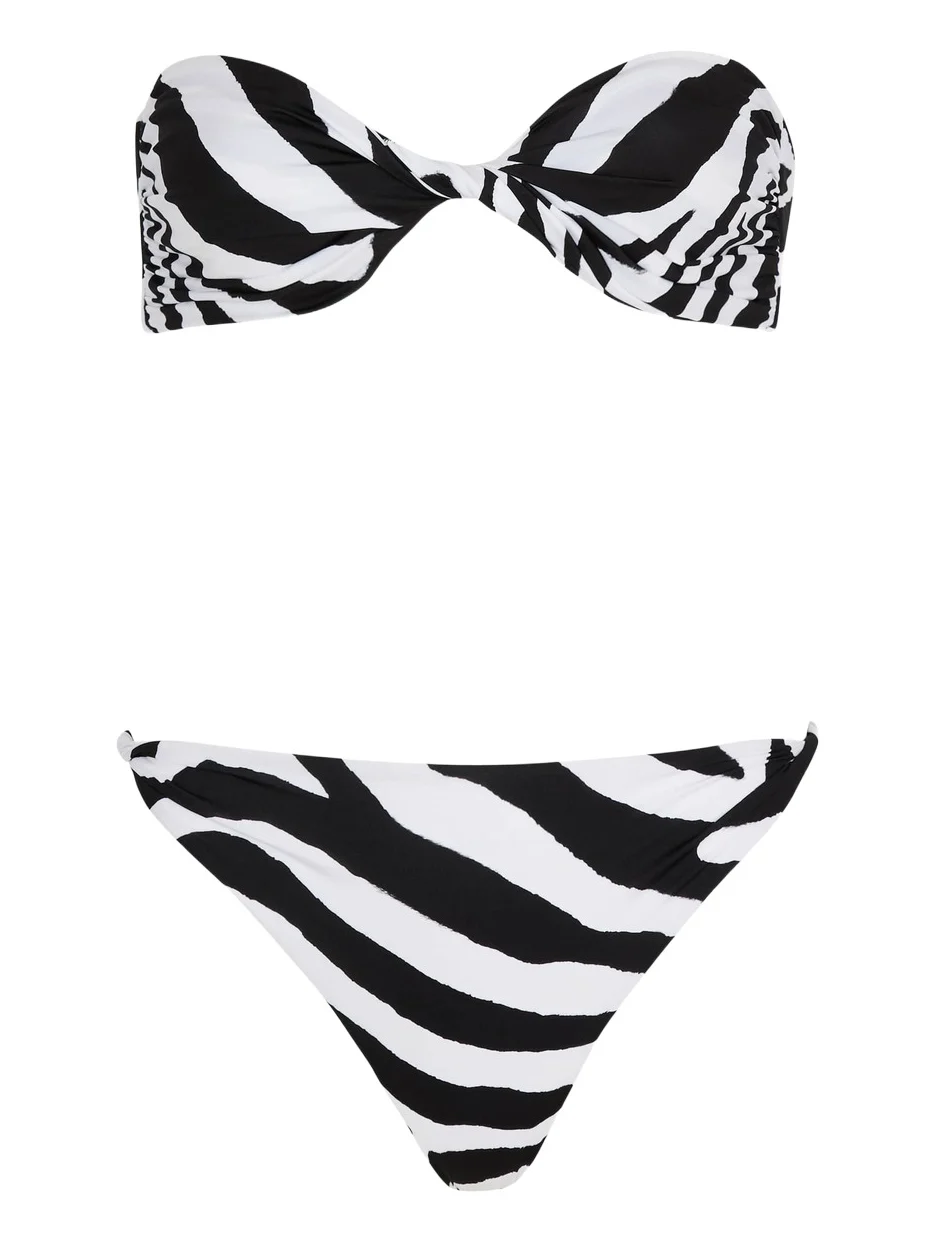 Balmain Zebra two-piece swimsuit