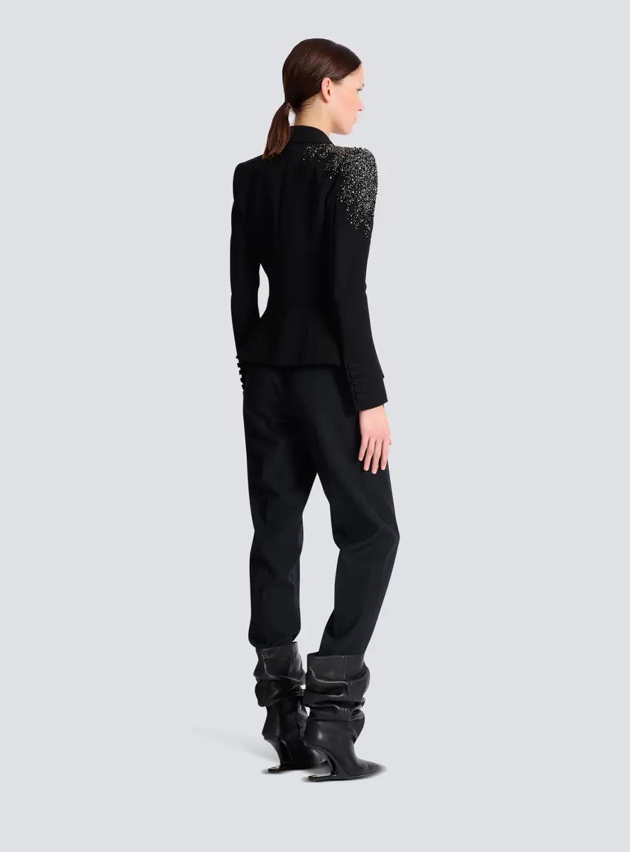 Balmain Crepe jacket with Amethyst embroidery | Thumbnail 4 Balmain Crepe jacket with Amethyst embroidery | Thumbnail 4