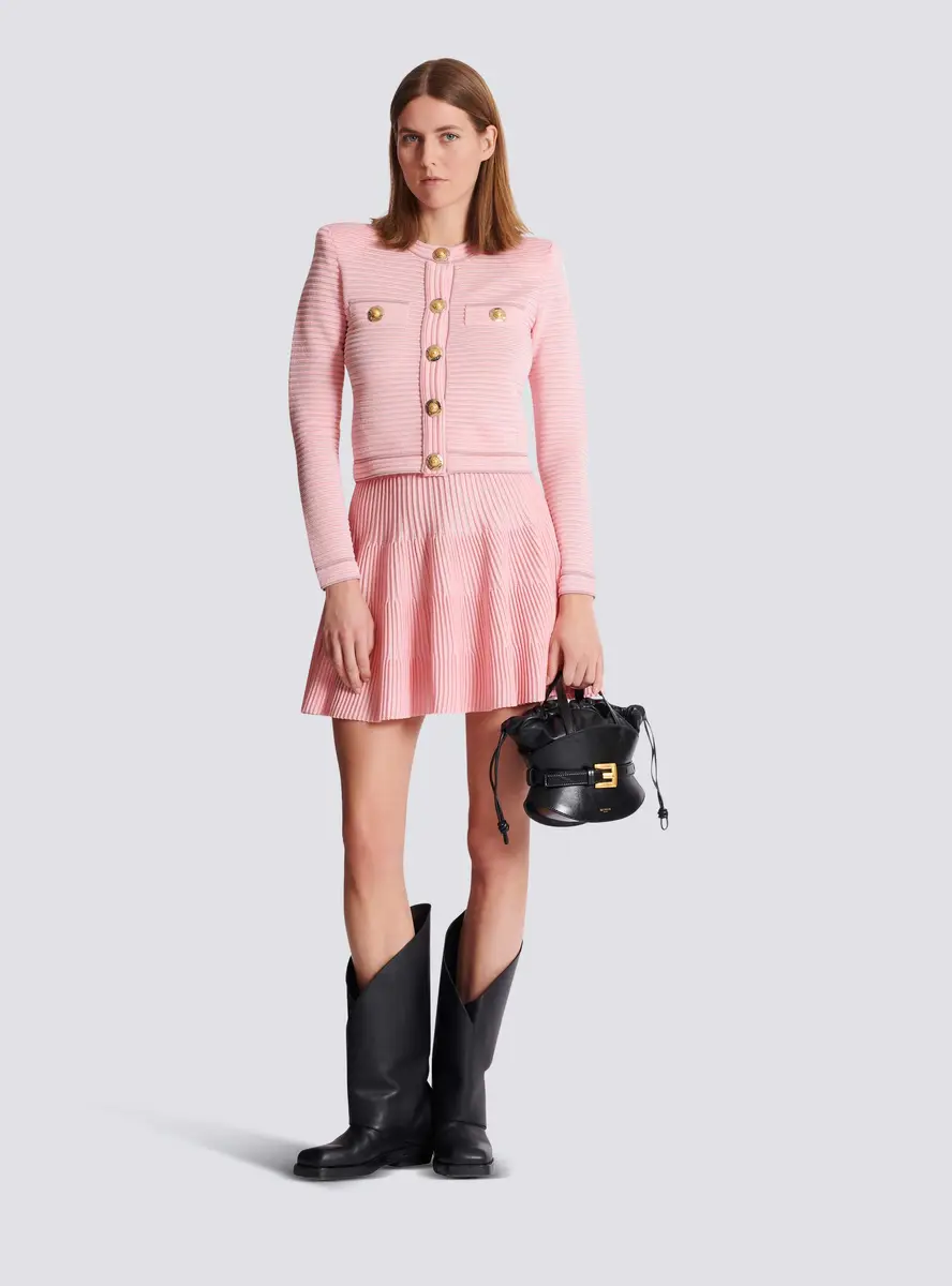Balmain A-line textured knit skirt | Thumbnail 2 Balmain A-line textured knit skirt | Thumbnail 2