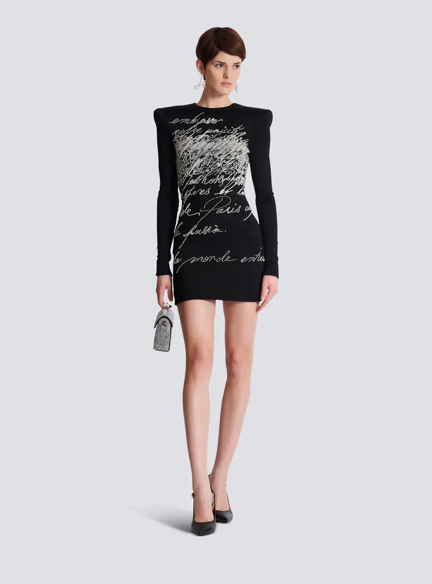 Balmain Short dress with "Love Letter" embroidery | Thumbnail 2