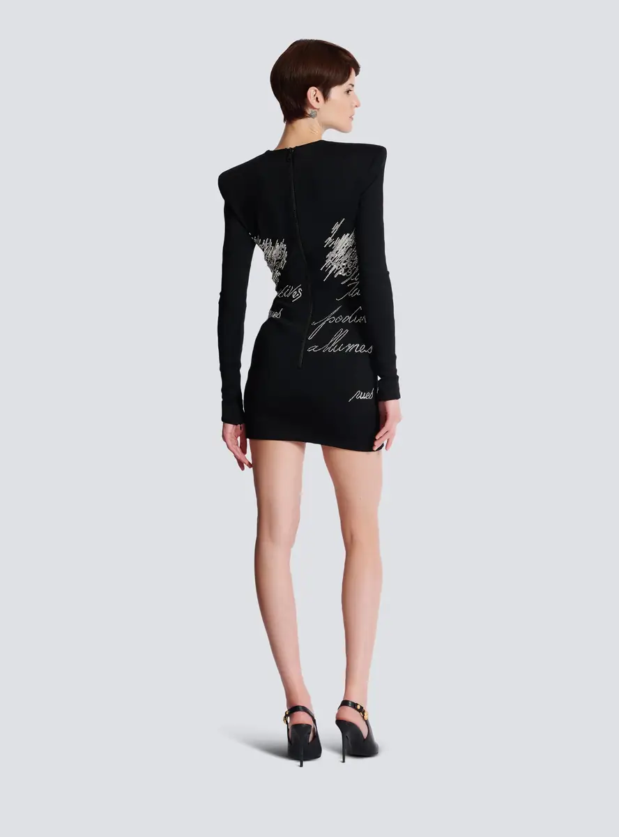 Balmain Short dress with "Love Letter" embroidery | Thumbnail 4