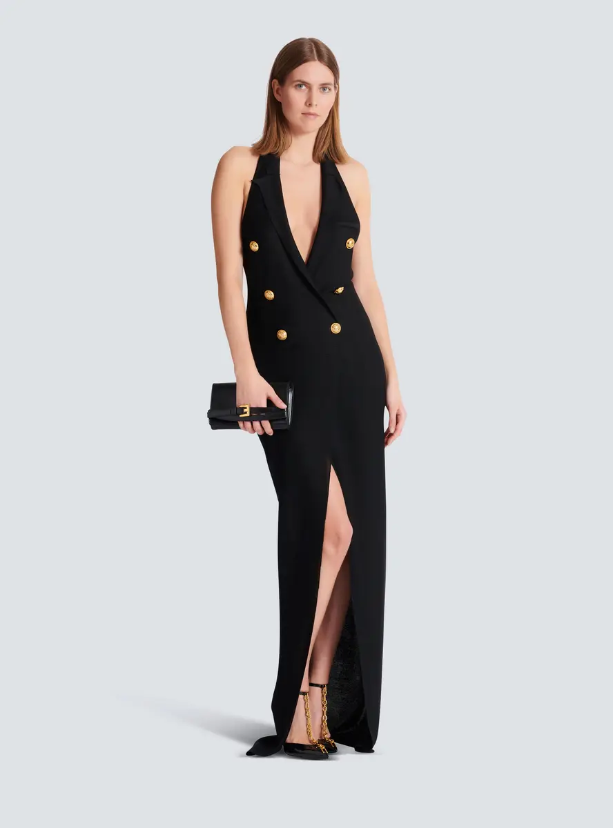 Balmain Long halterneck knit dress | Thumbnail 2 Balmain Long halterneck knit dress | Thumbnail 2