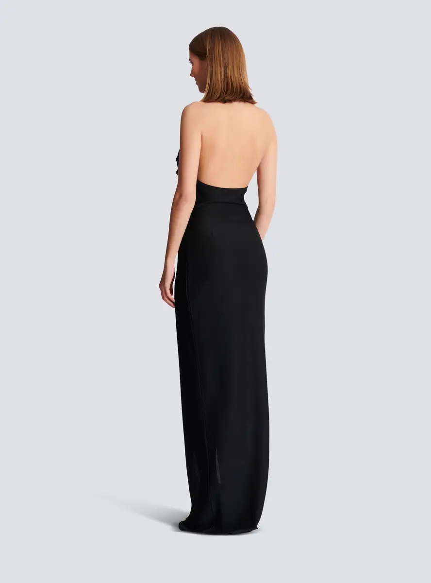 Balmain Long halterneck knit dress | Thumbnail 4 Balmain Long halterneck knit dress | Thumbnail 4