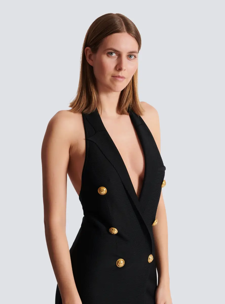 Balmain Long halterneck knit dress | Thumbnail 6 Balmain Long halterneck knit dress | Thumbnail 6