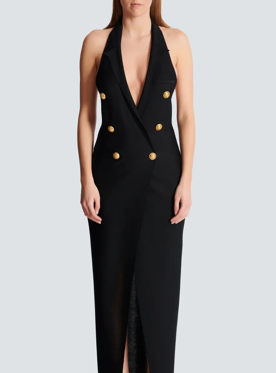 Balmain Long halterneck knit dress | Thumbnail 7 Balmain Long halterneck knit dress | Thumbnail 7