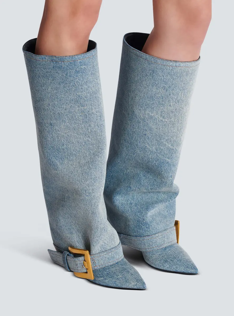 Balmain Anthem denim boots | Thumbnail 2 Balmain Anthem denim boots | Thumbnail 2