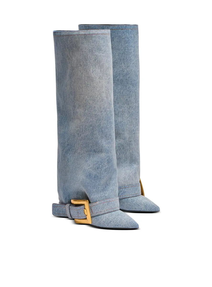 Balmain Anthem denim boots | Thumbnail 3 Balmain Anthem denim boots | Thumbnail 3