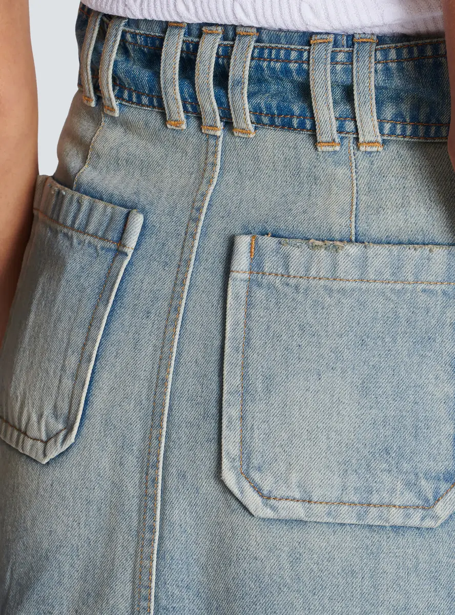 Balmain Denim skirt with pockets | Thumbnail 6 Balmain Denim skirt with pockets | Thumbnail 6