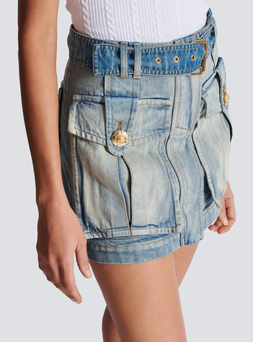 Balmain Denim skirt with pockets | Thumbnail 7 Balmain Denim skirt with pockets | Thumbnail 7