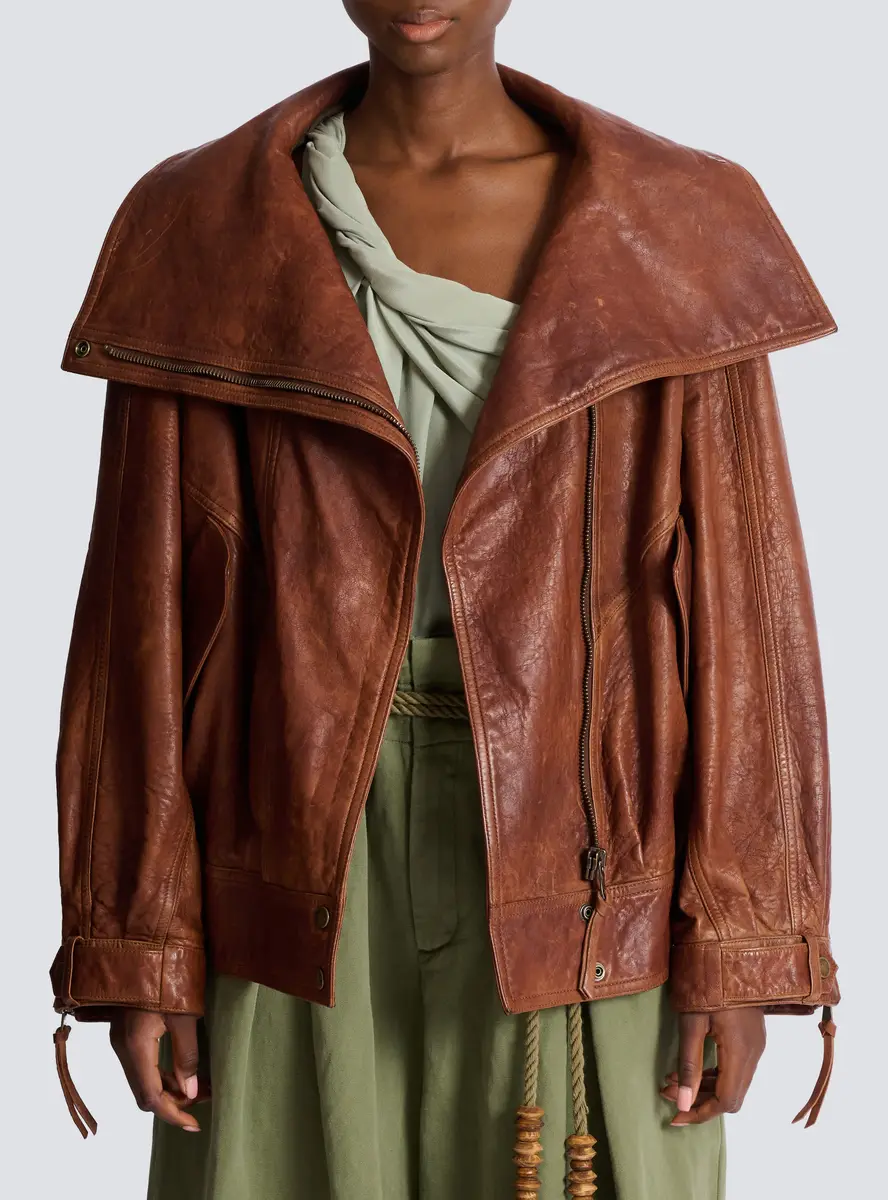 Balmain Lambskin bomber jacket | Thumbnail 8 Balmain Lambskin bomber jacket | Thumbnail 8