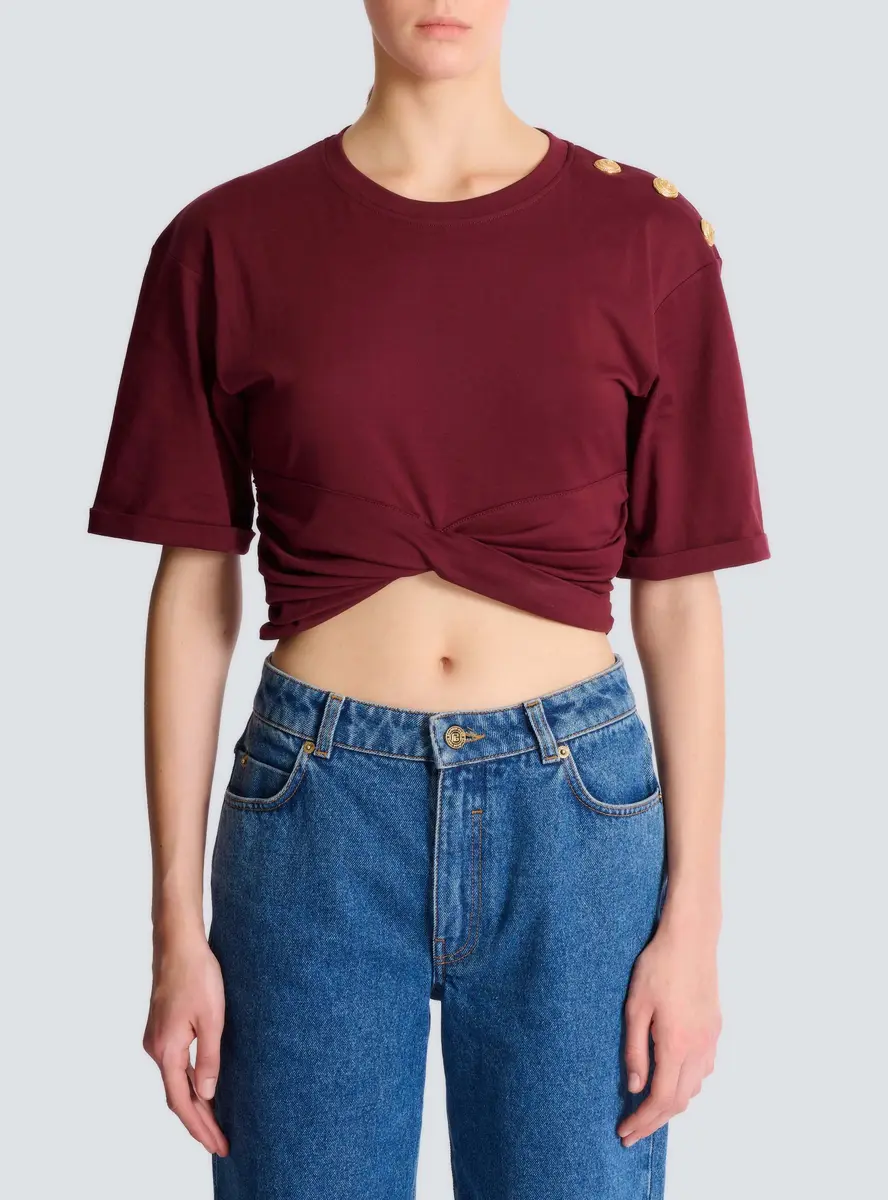 Balmain Cropped tie T-shirt | Thumbnail 6 Balmain Cropped tie T-shirt | Thumbnail 6