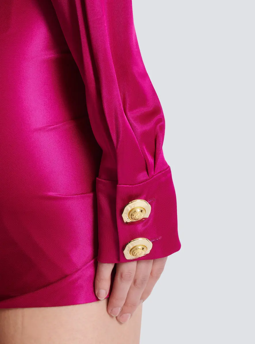 Balmain Short draped interlock jersey dress | Thumbnail 6 Balmain Short draped interlock jersey dress | Thumbnail 6