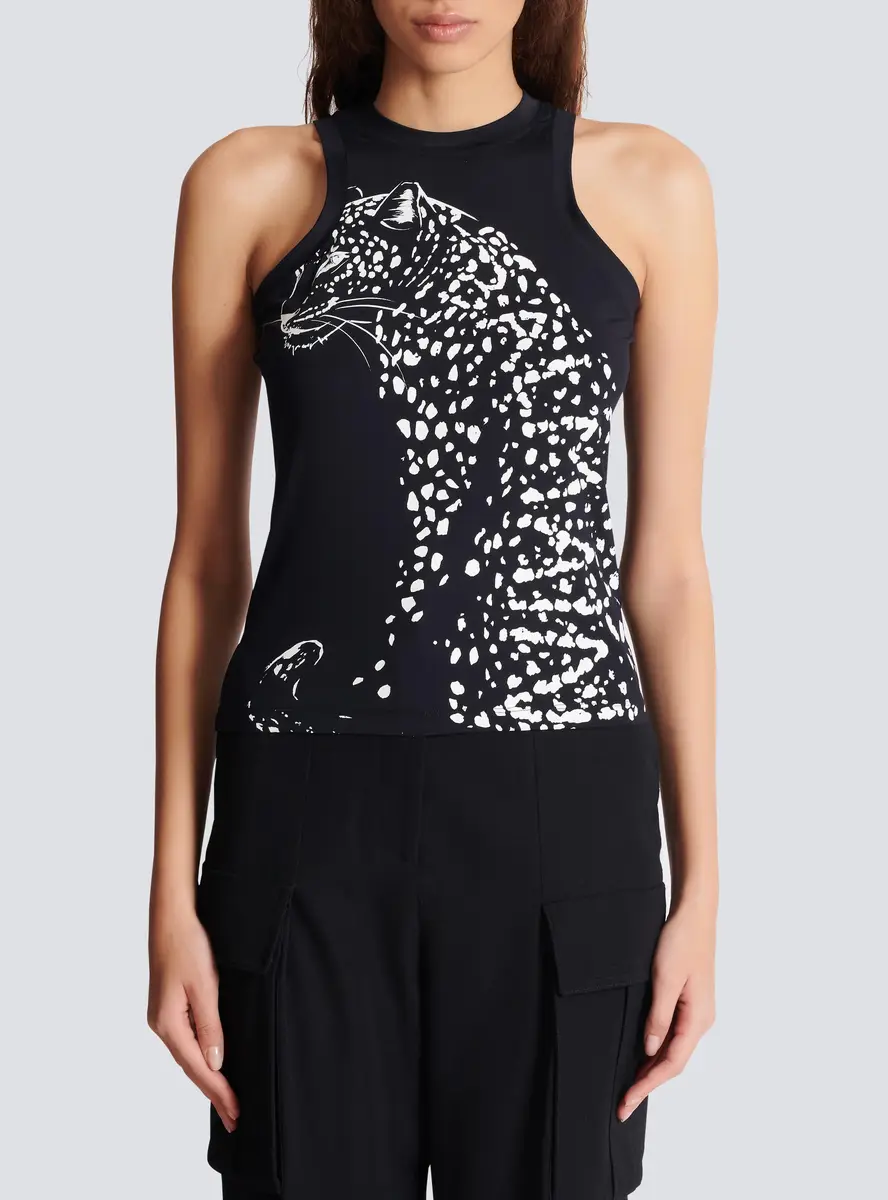 Balmain Leopard print tank top | Thumbnail 8