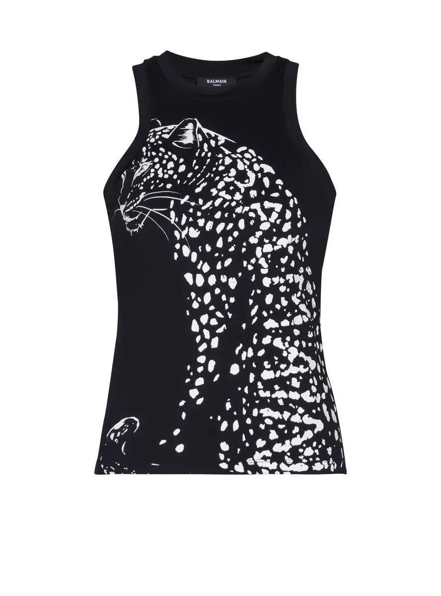 Balmain Leopard print tank top