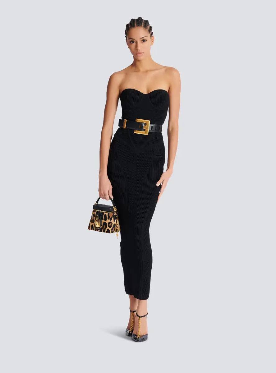 Balmain Long strapless knit dress | Thumbnail 2 Balmain Long strapless knit dress | Thumbnail 2