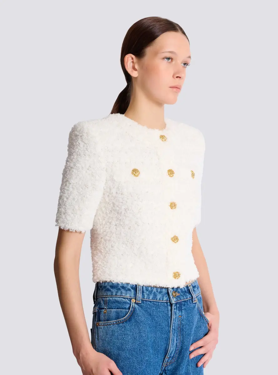 Balmain Cardigan in dotted tweed | Thumbnail 5 Balmain Cardigan in dotted tweed | Thumbnail 5
