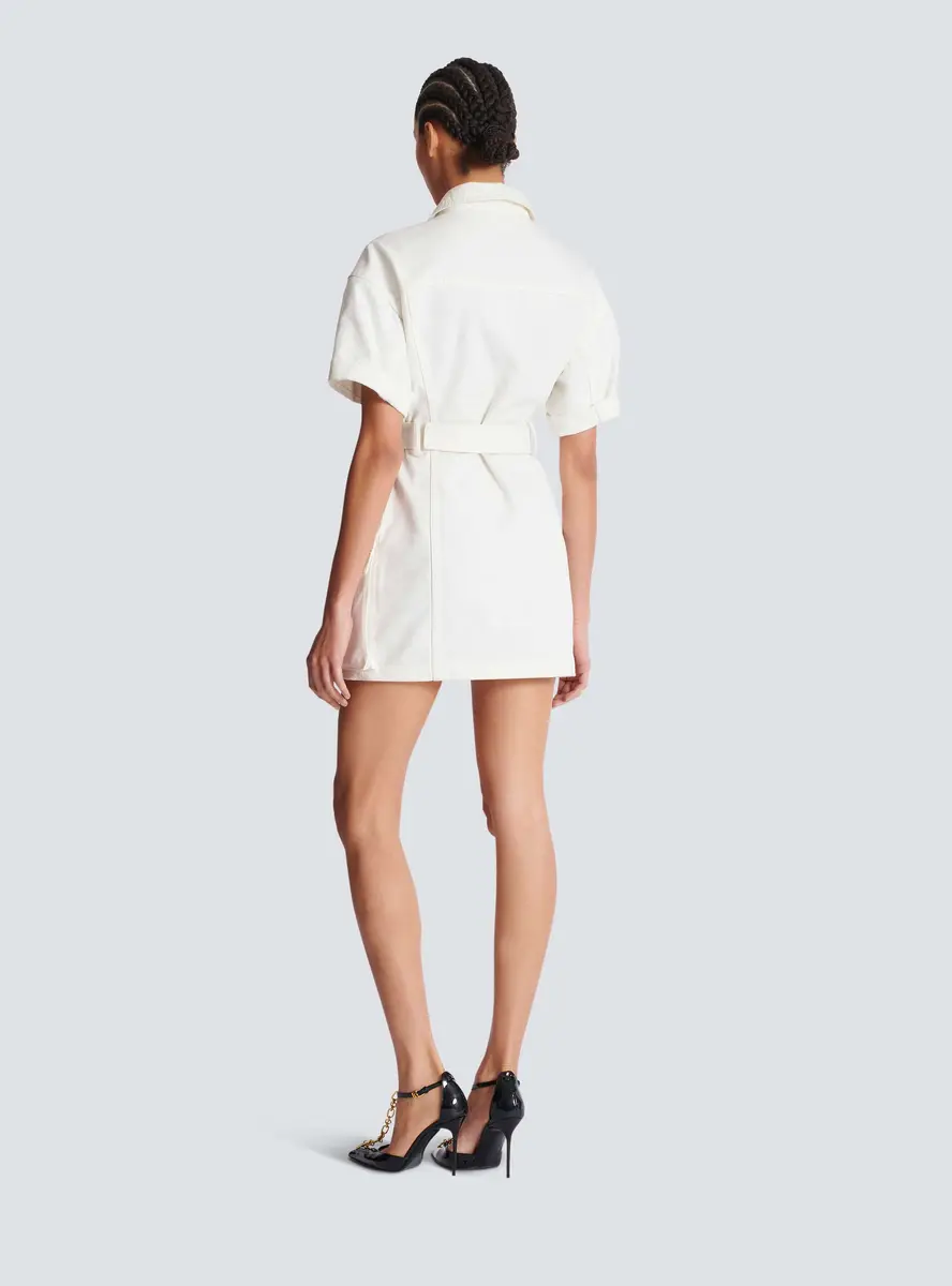 Balmain Short lace-up canvas dress | Thumbnail 4 Balmain Short lace-up canvas dress | Thumbnail 4
