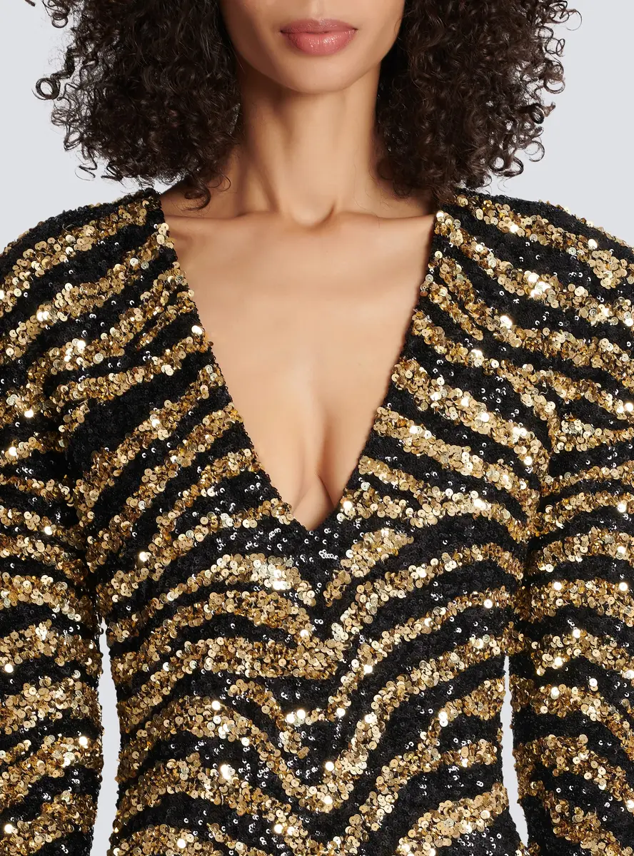Balmain Embroidered zebra long dress | Thumbnail 6 Balmain Embroidered zebra long dress | Thumbnail 6