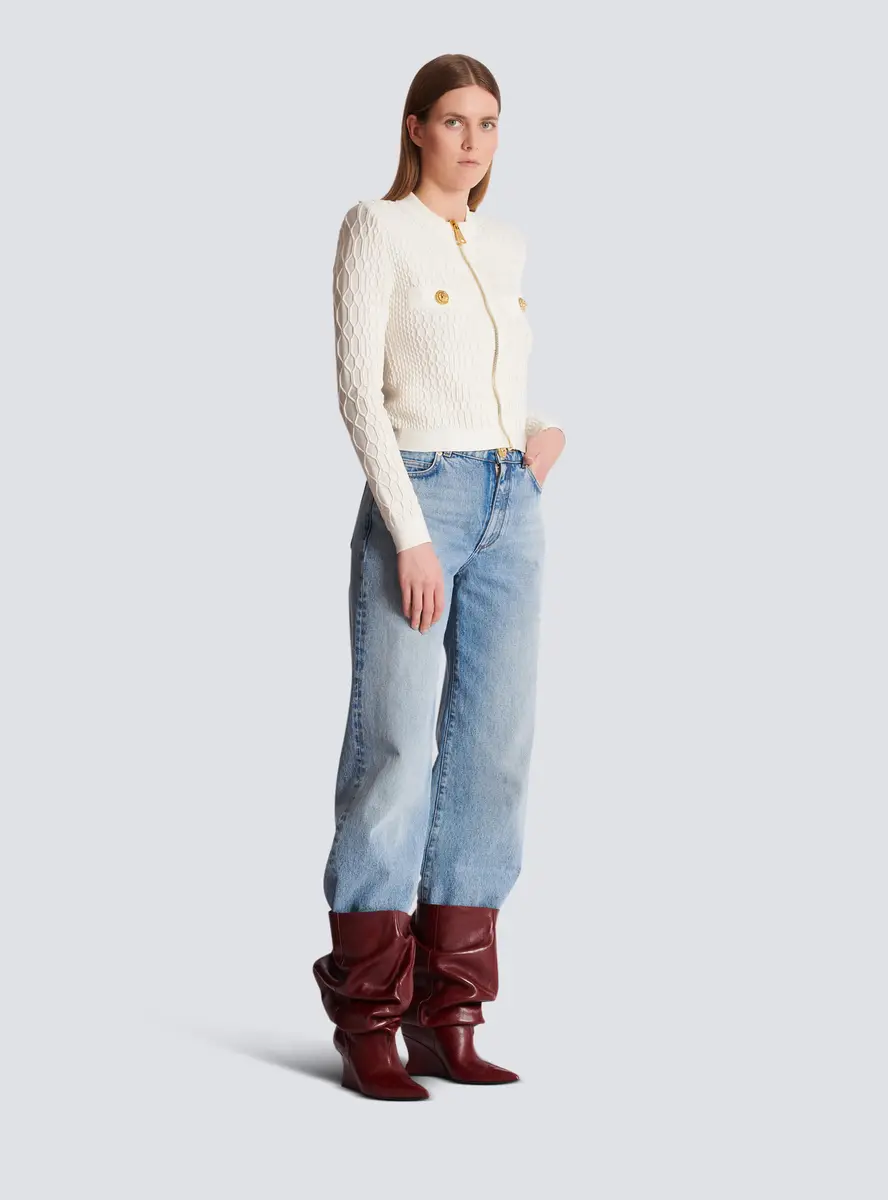 Balmain Crocodile knit jacket | Thumbnail 3