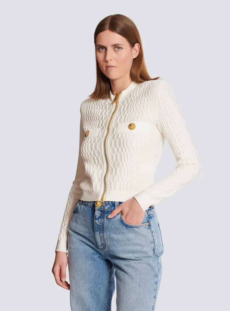 Balmain Crocodile knit jacket | Thumbnail 5