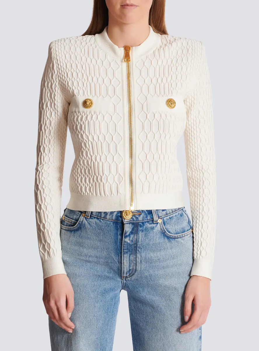 Balmain Crocodile knit jacket | Thumbnail 7